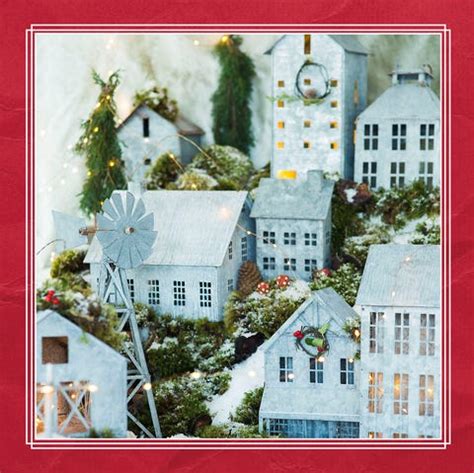 metal house village|Where to Buy Galvanized Christmas Village .